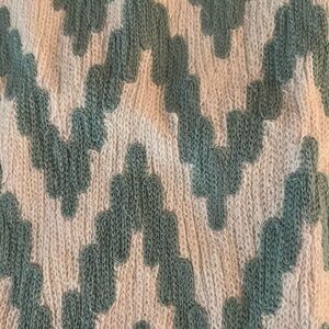 West Elm Chevron PillowCover- Teal and Beige